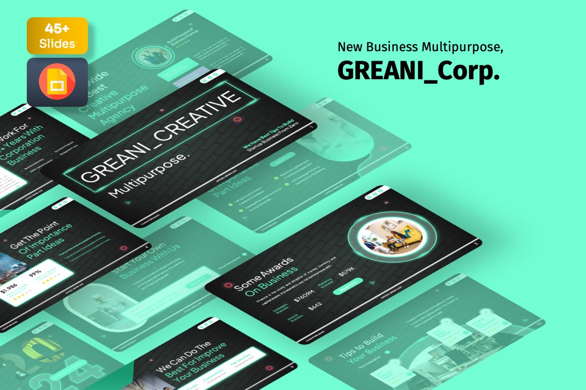 Greani - Corporate Googleslide, a Presentation Template by Dhabee (Photo 1 of 7)