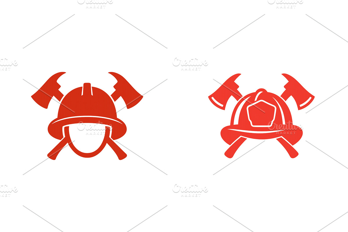 Firefighter helmet and crossed axes, an Object Illustration by ZinetroN