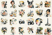 Harming Paris Clipart Collection, an Illustration by DreamCafeArt (Thumbnail 3 of 6)