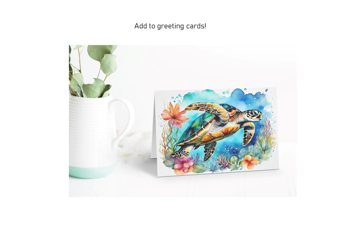 Watercolor Sea Life, Turtles Set 1, an Animal Illustration by Kat's Artful Creations (Photo 3 of 9)