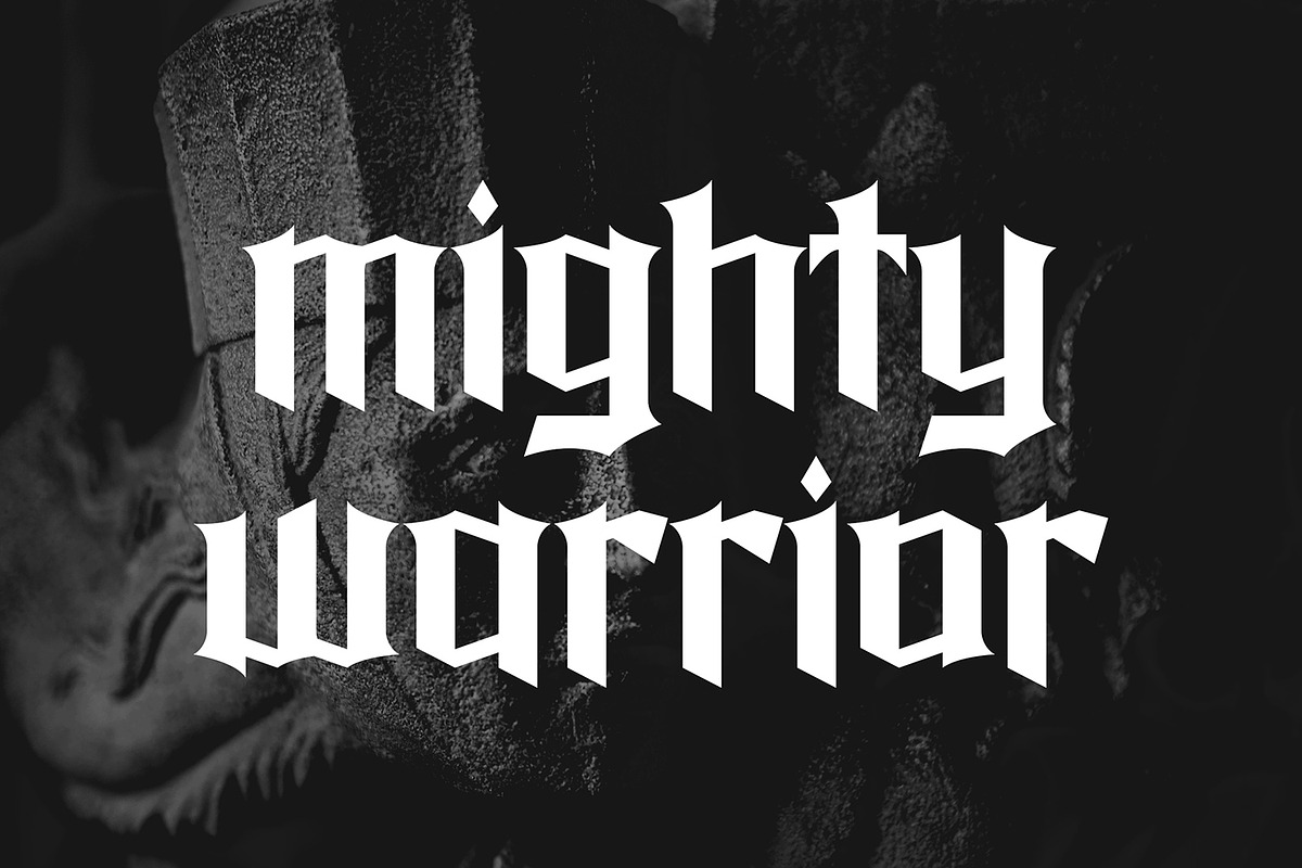 Instinct Hunter - Blackletter Font, a Blackletter Font by AQR Studio (Photo 8 of 8)