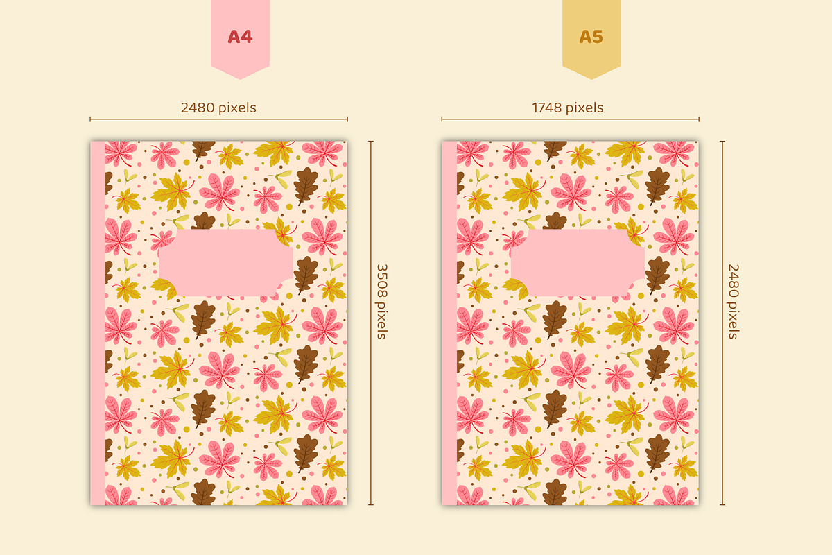 20 Unique Fall Notebook Covers, a Templates & Theme by Digitaliya (Photo 2 of 5)