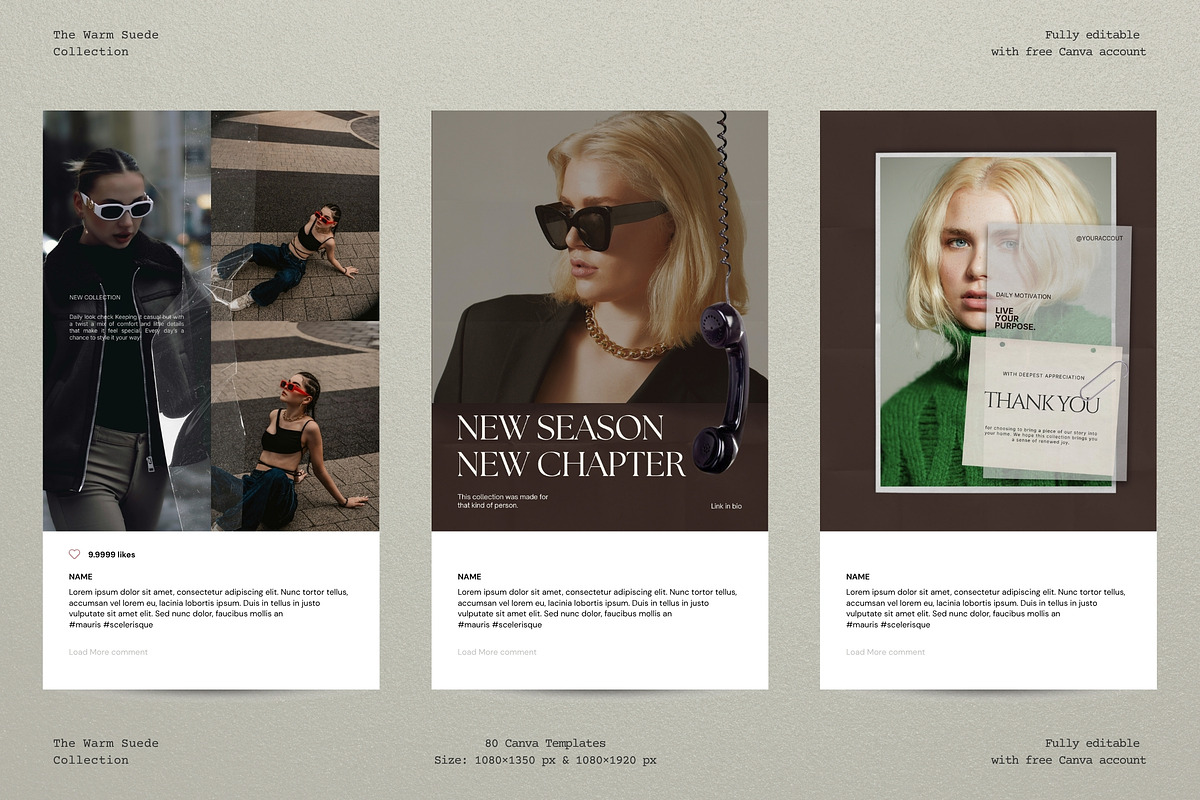 The Warm Suede Collection, a Social Media Template by Pani Temp. (Photo 10 of 15)