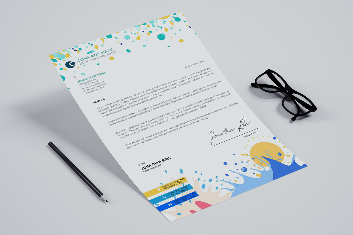 Modern Letterhead Template -CANVA, a Resume Template by iloveTemplate (Photo 4 of 4)