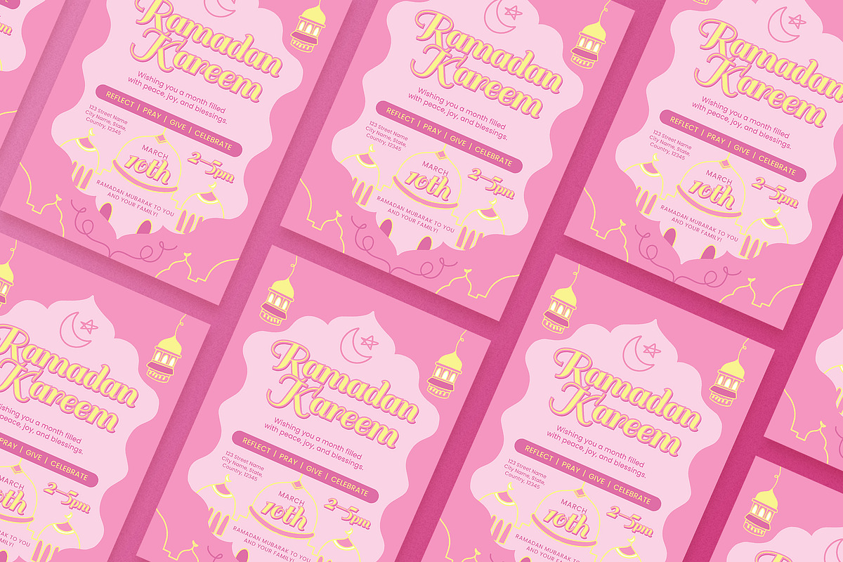 Clean Ramadan Kareem Flyer, a Flyer Template by Aiyari Graphic (Photo 2 of 3)