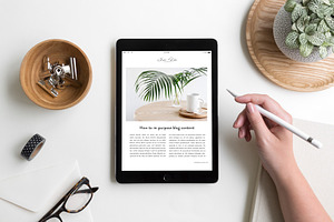 iPad Lifestyle Flat Lay Photo Mockup, an iPad Mockup by Moyo Studio