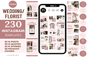 Wedding/Florist Instagram Templates, a Social Media Template by LushBury (Thumbnail 1 of 9)