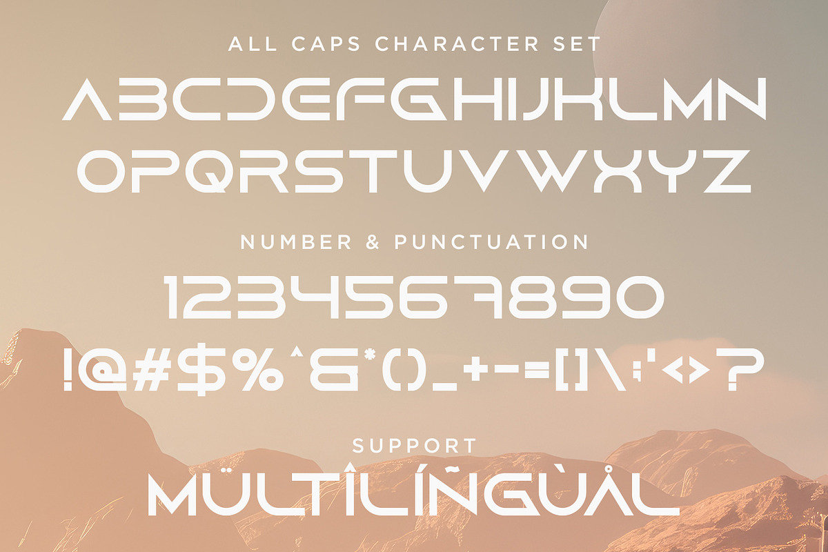 Aeruno - Futuristic Display Font, a Sans Serif Font by BlancaLab Studio (Photo 5 of 7)