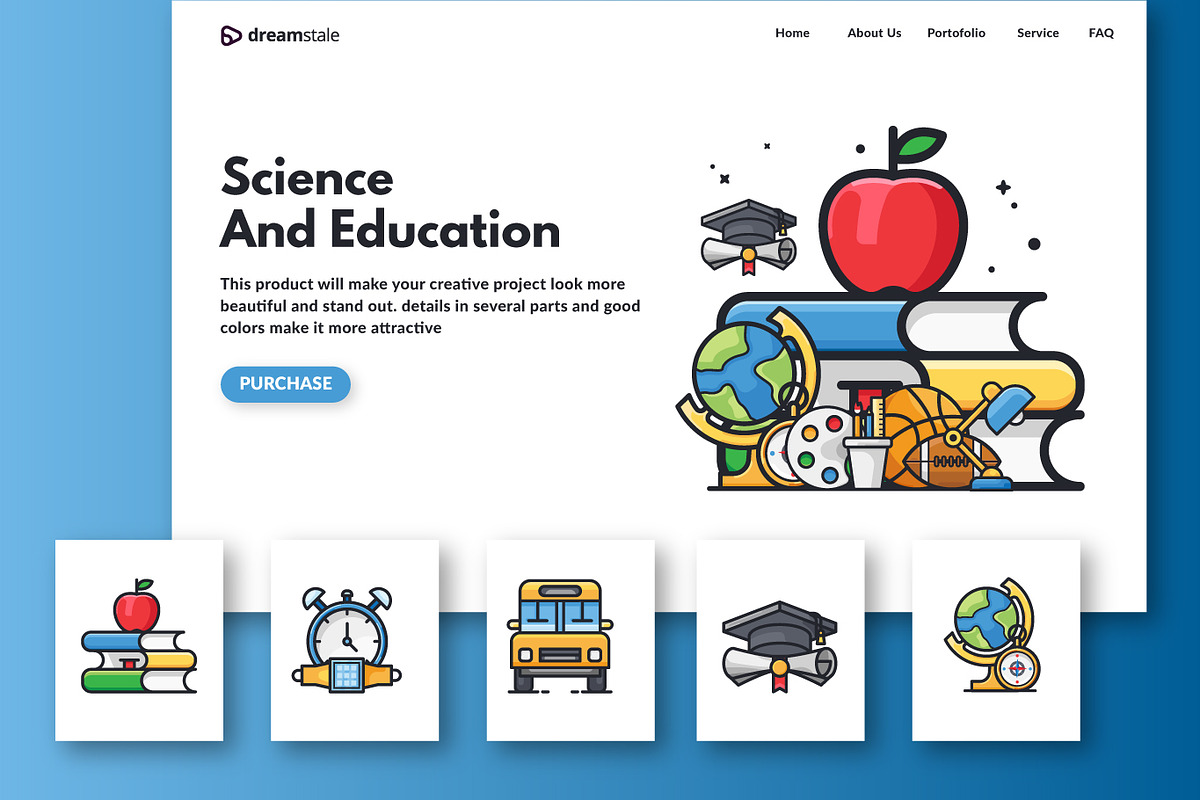 Education vector icons pack, an Outline Icon by Creastale (Photo 4 of 4)