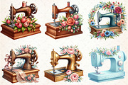 Floral Cute Sewing Machine Clipart, an Illustration by Libby Wishes (Thumbnail 5 of 5)
