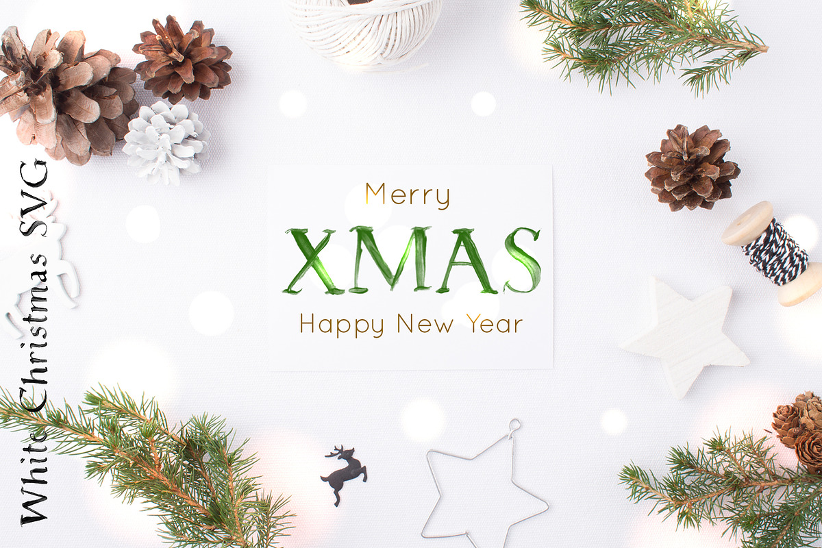 White Christmas SVG Font preview 8