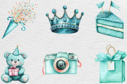 Teal Birthday Sublimation Clipart, an Illustration by Black Bird Studio (Thumbnail 5 of 6)