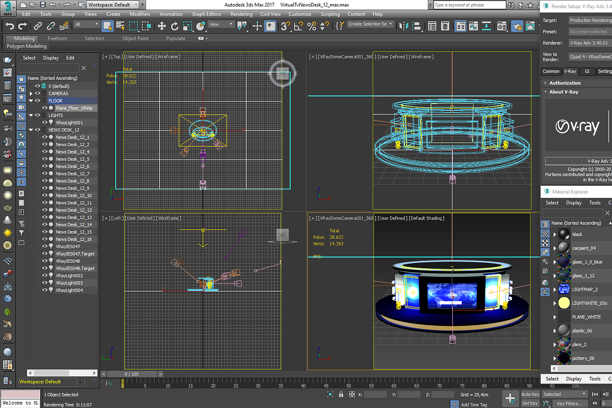 TV Studio News Desk 12, an Architecture 3D Model by akerStudio (Photo 27 of 28)