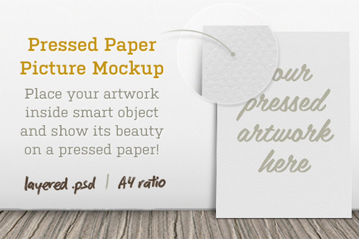Pressed Paper Picture Mockup, a Product Mockup by Frisk Shop (Photo 1 of 4)