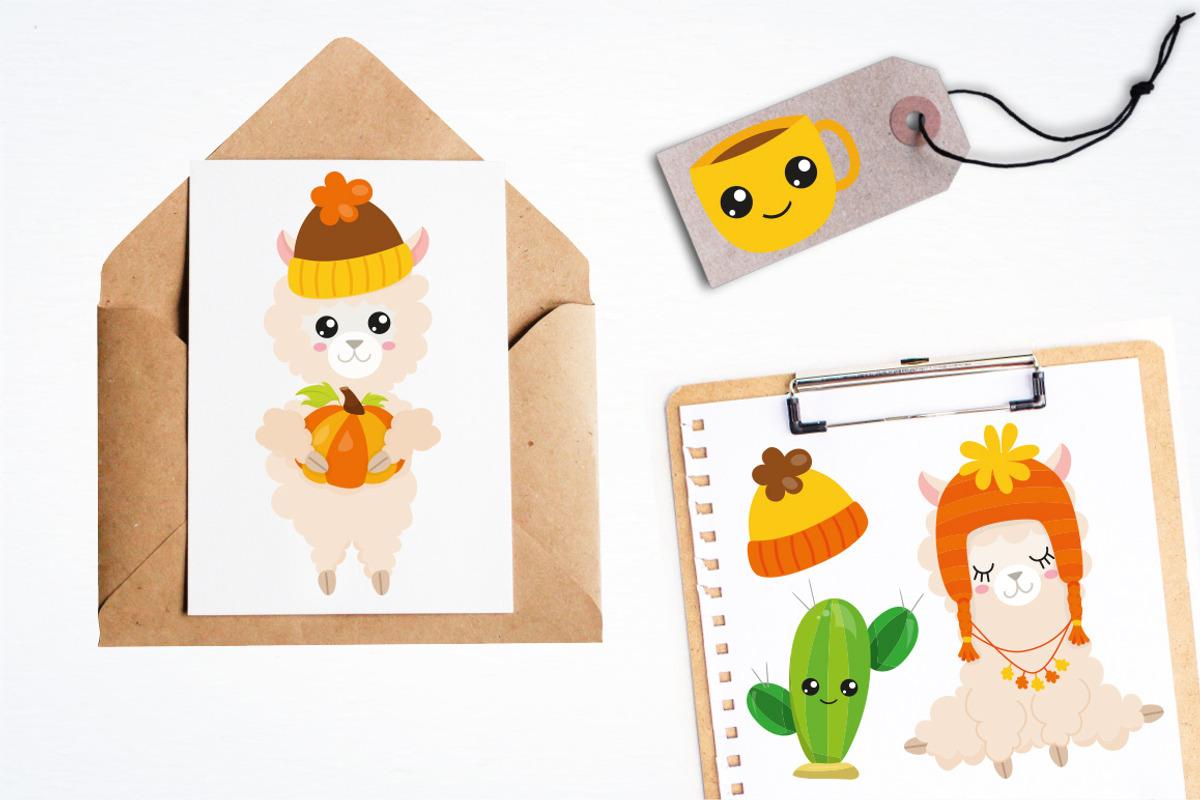 Fall Llama, an Illustration by PrettyBundles (Photo 4 of 5)