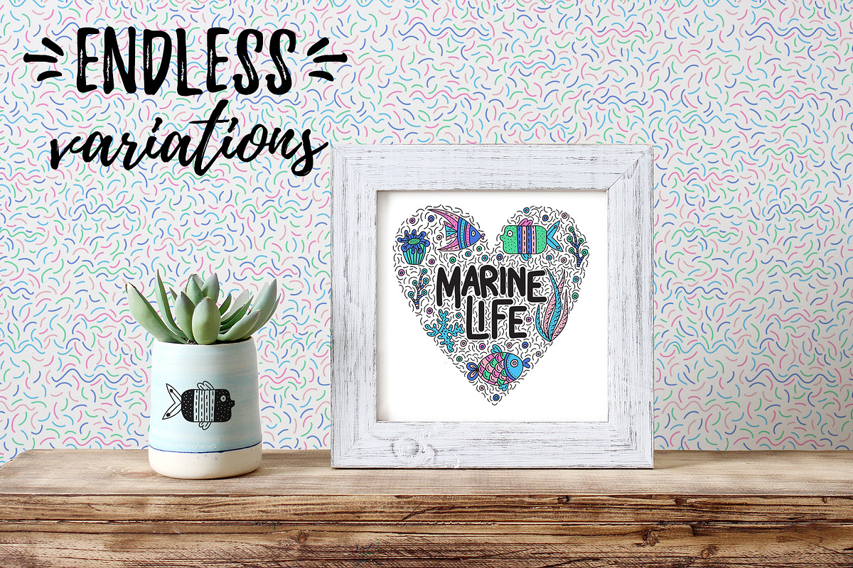 Marine Life, a Pattern Graphic by Pippi Draws (Photo 7 of 9)