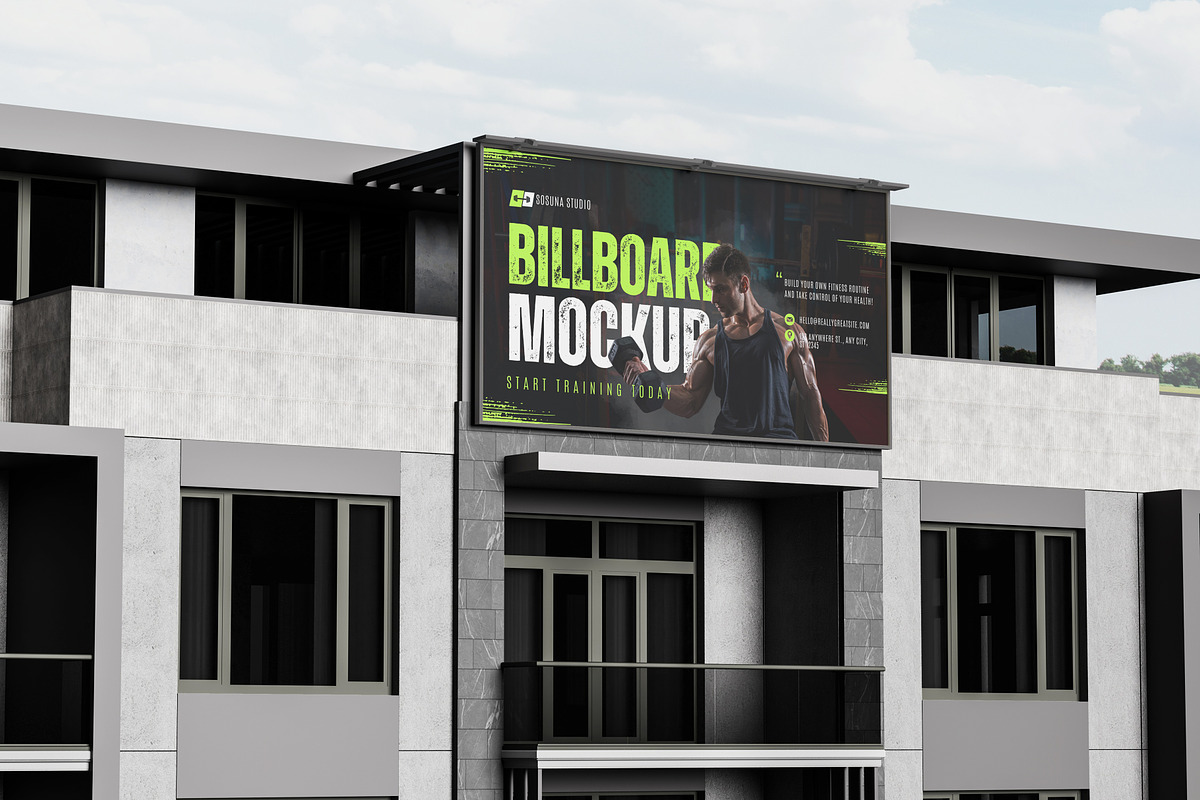 Billboard Mockup, an Advertising Mockup by Sosuna Studio (Photo 3 of 10)