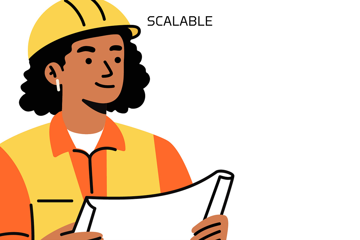 Construction Worker 02 – Vector, a Person Illustration by Studio22 (Photo 3 of 3)