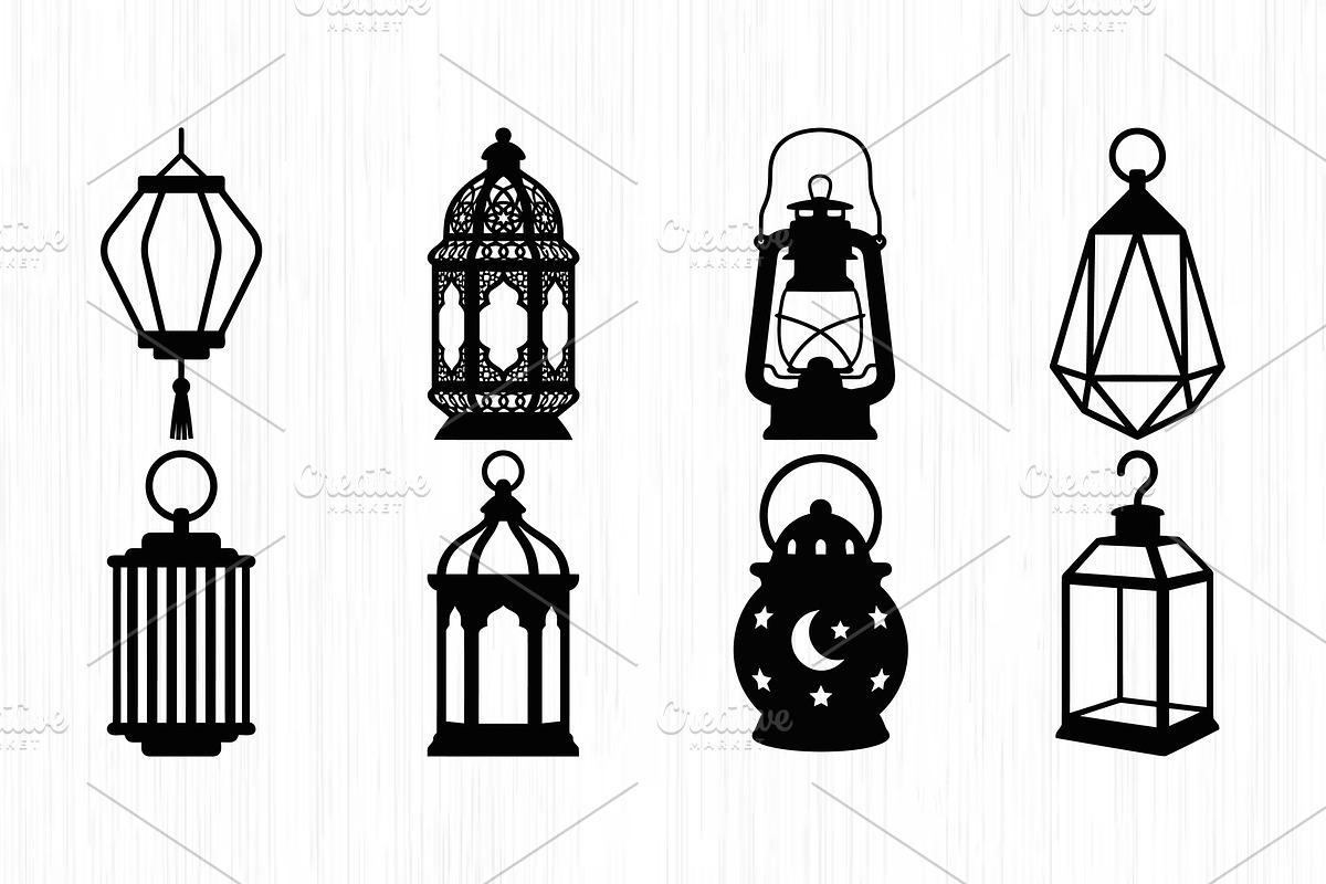 Lantern Silhouette Vector Pack, an Object Graphic by Artonix (Photo 2 of 3)