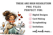 Whimsical Valentine Coffee Girl Clip, an Illustration by OK Design (Thumbnail 6 of 6)