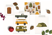 Camping Time Clipart & Patterns, a Pattern Graphic by Katerina Osa (Thumbnail 3 of 6)
