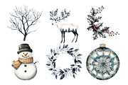 Black and White Christmas Clipart, an Illustration by Daily.Designs (Thumbnail 3 of 5)
