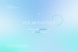 Cold Pastel Gradient Background Set
