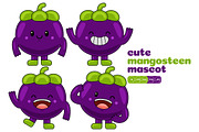 Mangosteen Mascot Vector Pack, an Illustration by MEDZ (Thumbnail 4 of 5)