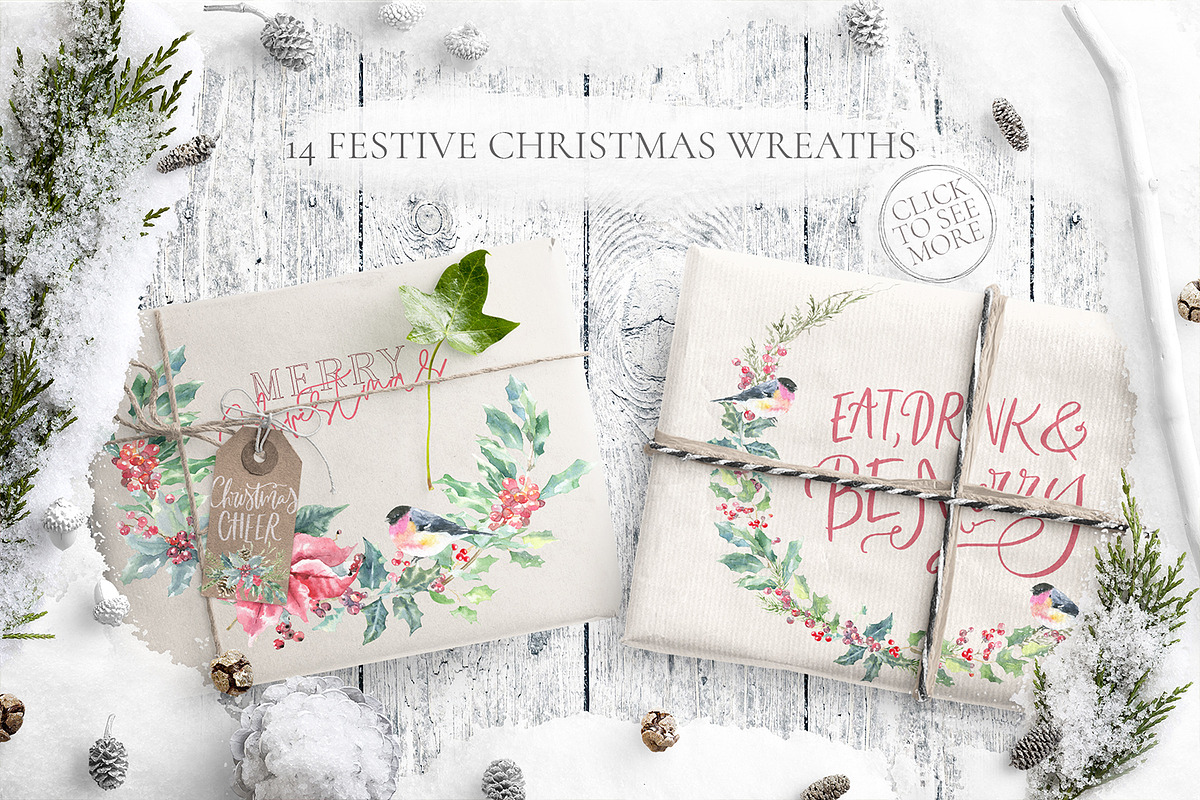 Christmas Watercolor Woodland, an Animal Illustration by Catherine Wheel (Photo 11 of 22)