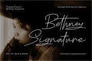 Bethney Signature - Minimalist Font, a Script Font by Masyafi Studio (Thumbnail 1 of 8)