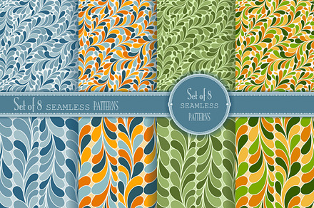 Set of 8 seamless Geometry Patterns, a Pattern Graphic by NataLito