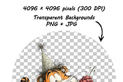Tiger Birthday Party Safari Cliparts, a Graphic by one-touch (Thumbnail 17 of 17)