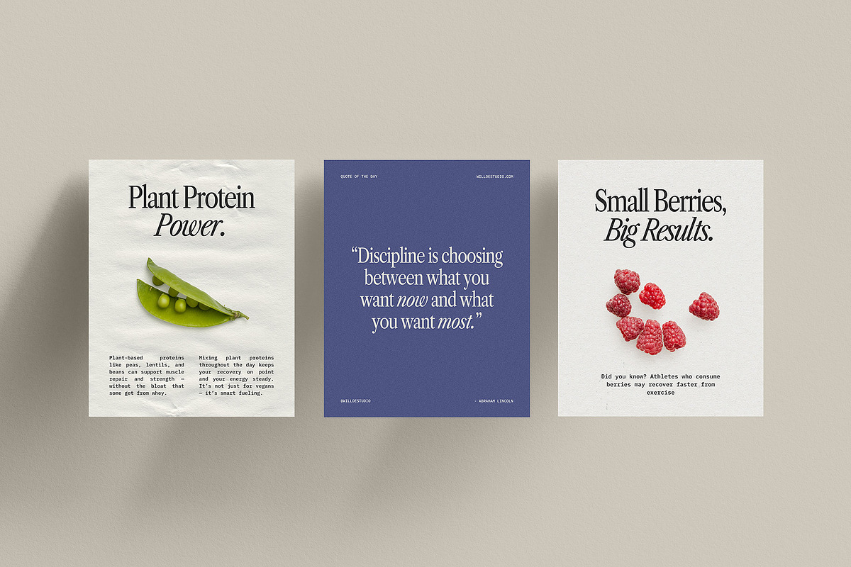 Sports Nutrition Posts - Canva, a Social Media Template by Willoe Studio (Photo 8 of 11)