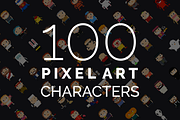 100 Pixel Art Characters, a Person Illustration by chewkotski (Thumbnail 1 of 6)