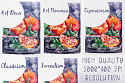 5 Watercolor papers for Procreate, a Brush Add-On by BooStudio (Thumbnail 2 of 7)