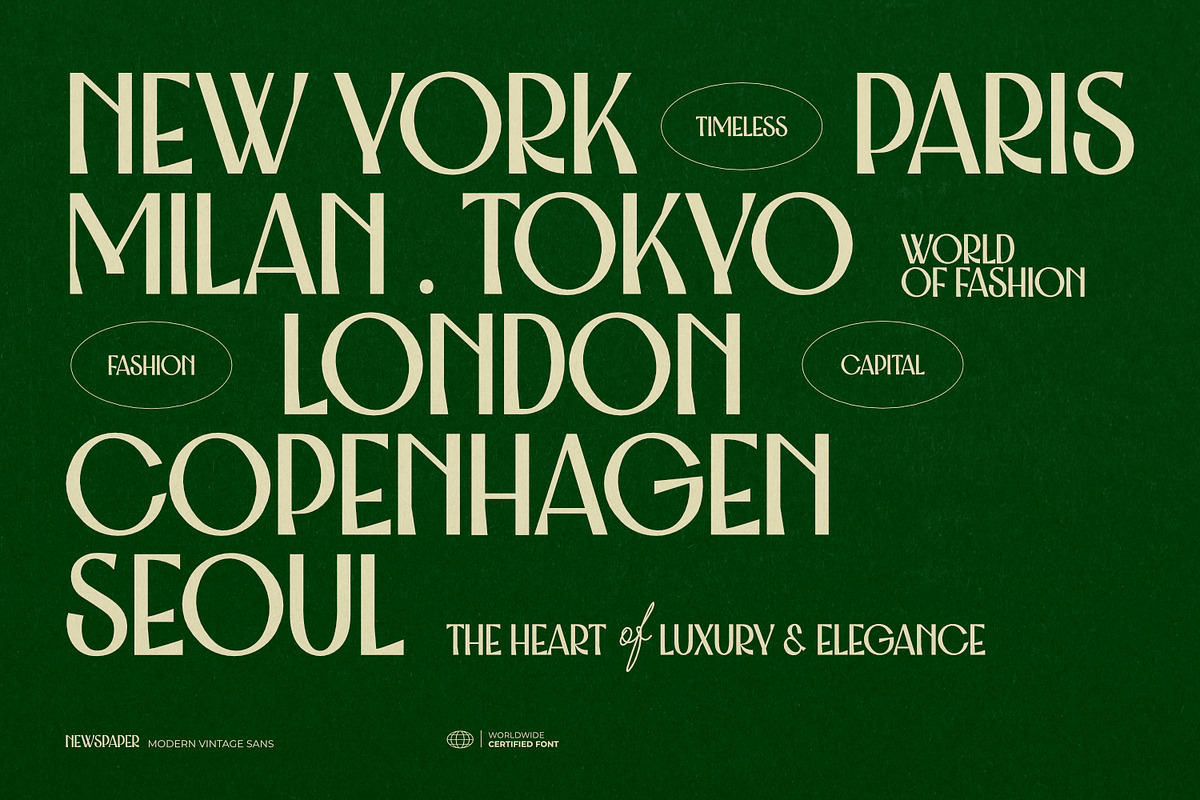 Newspaper Modern Vintage Sans Serif, a Sans Serif Font by ikiiko (Photo 2 of 7)