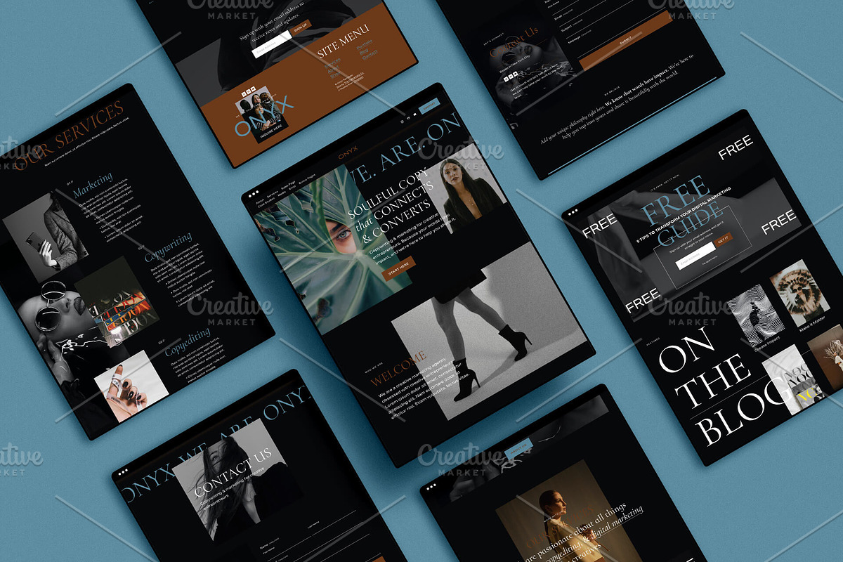 Onyx Squarespace Website Template, a Squarespace Template by The Humanista Co. (Photo 2 of 19)