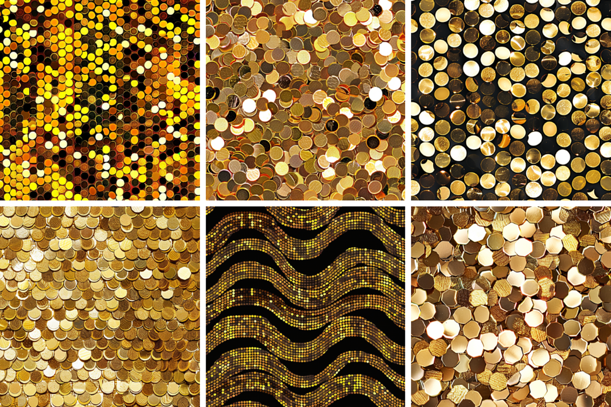 Gold Sequin Seamless Patterns, a Pattern Graphic by PrintablesByFranklyn (Photo 4 of 4)