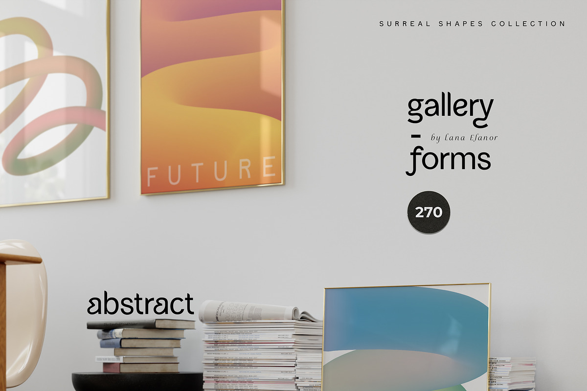ABSTRACT holo shapes gradients blend, an Object Graphic by Lana Elanor (Photo 5 of 12)