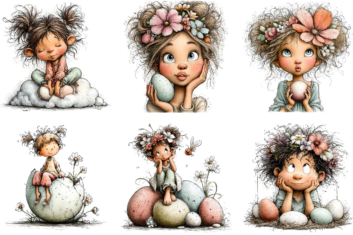 Whimsical Easter Fairy Clipart, an Illustration by Sublimation Artist (Photo 7 of 7)