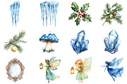 Watercolor Christmas Cute Fairy, an Illustration by CitraGraphics (Thumbnail 3 of 5)
