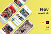 Nev - News App UI Kit, an UI Kit Template by uicube (Thumbnail 1 of 4)