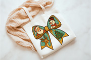 Christmas Coquette Bow Png, an Illustration by Watercolor design (Thumbnail 5 of 6)