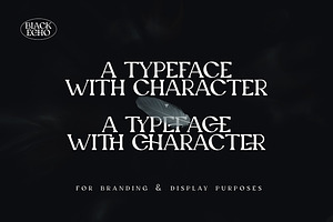 Black Echo Modern Ligature Font