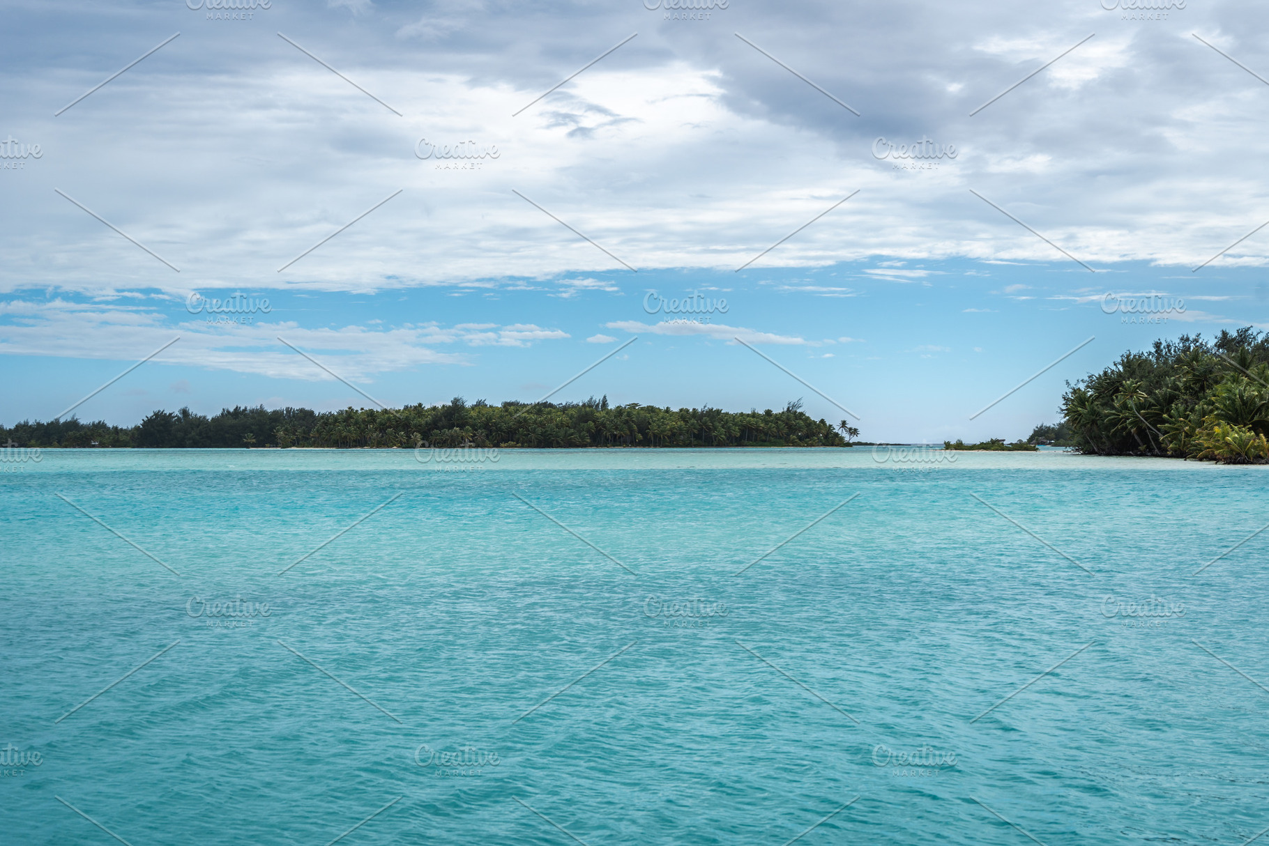 View of Motus Around Bora Bora Island in French Polynesia, a Nature Photo by GoodGoods