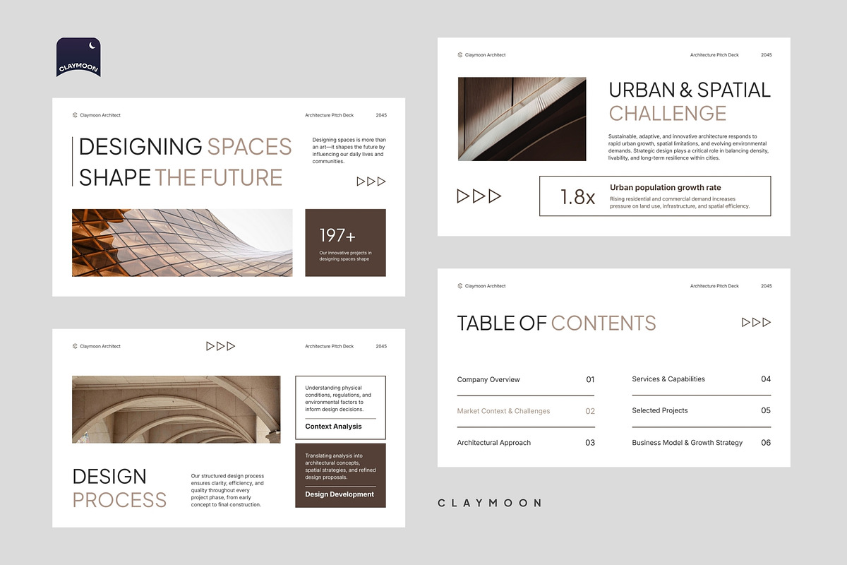 Architecture Pitch Deck, a Presentation Template by Claymoon Lab (Photo 3 of 7)