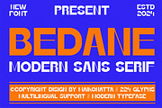 Bedane - Modern Sans Serif, a Sans Serif Font by MaikoHatta (Thumbnail 1 of 9)