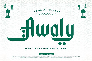 Awaly - Arabic Font Style Typeface, a Handwritten Font by Afkari Studio