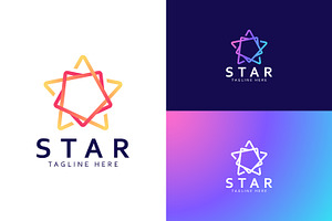 Star Logo Shape Overlapping Line, a Branding & Logo Template by Signatoro