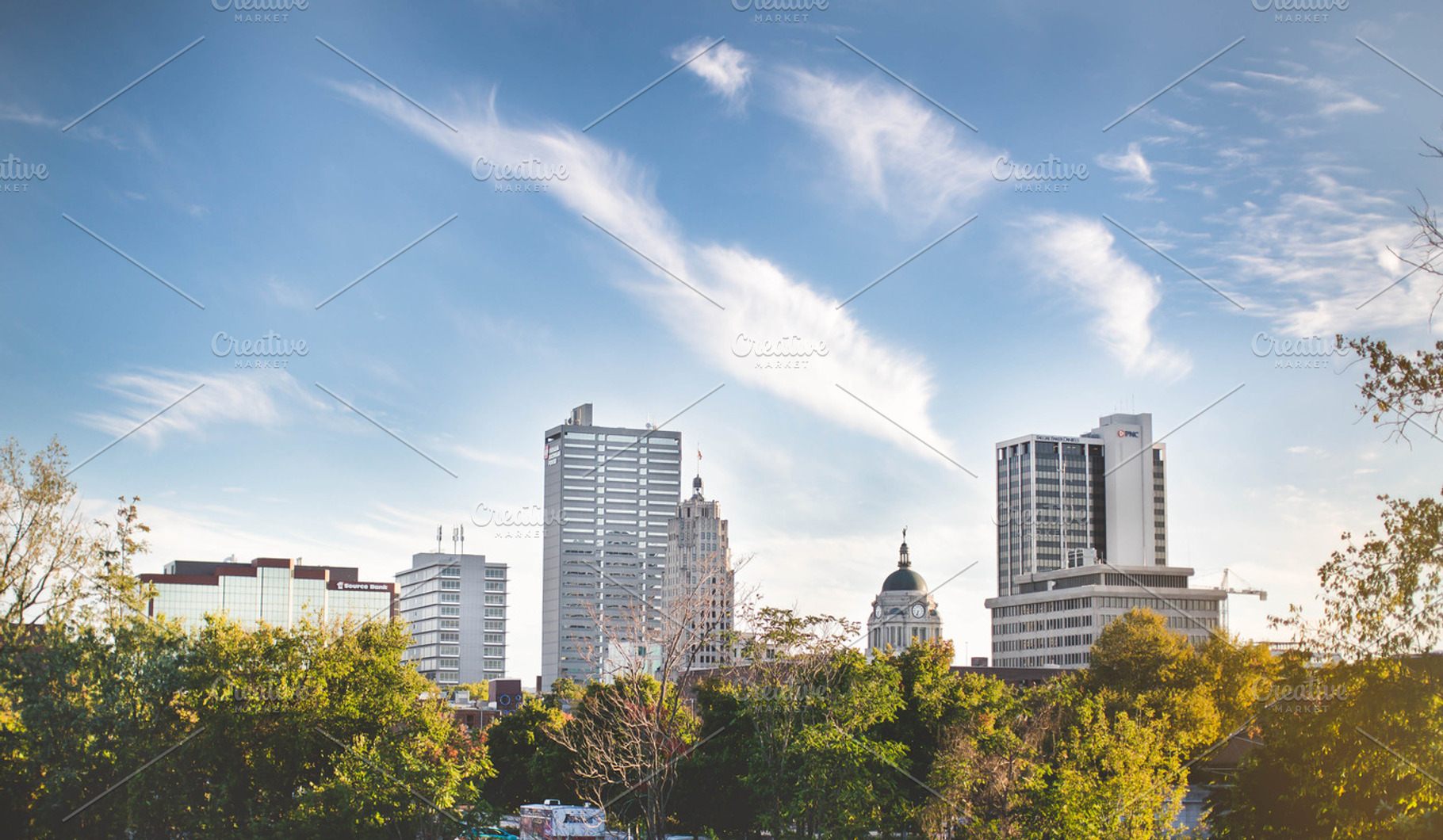 Fort Wayne Downtown Skyline, a Photo by Kunkel Adventures